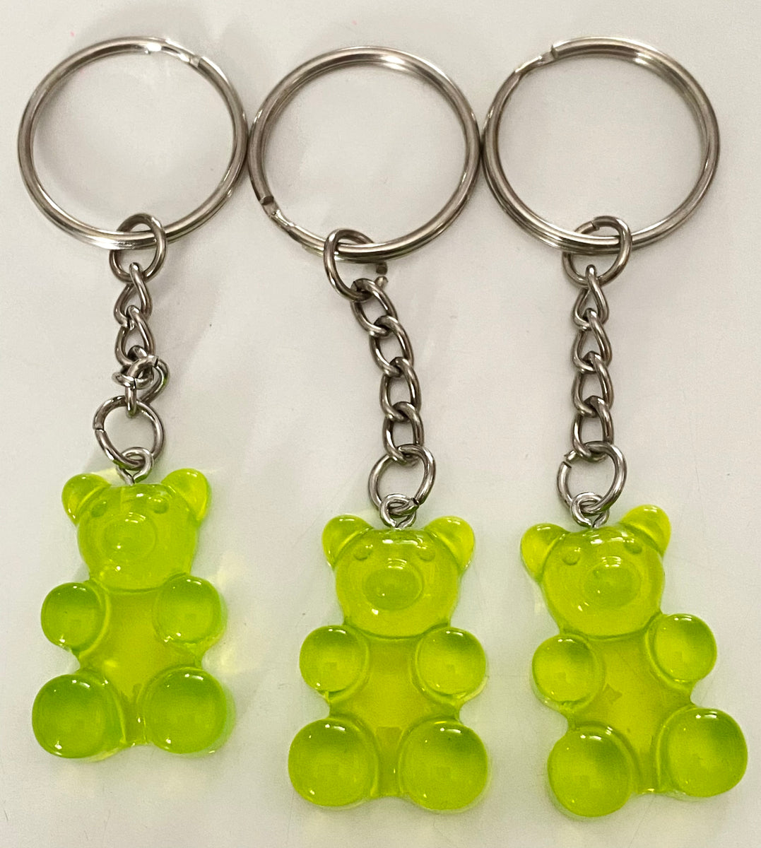 Green Mochi Gummy Bear Squishy Keychain on Mercari