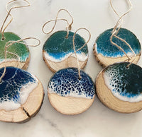 Resin ocean wood ornament