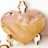 Heart shaped maple wood board