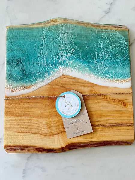 Ocean resin cheese board