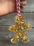 Christmas ornament- Gold star ⭐️ gingerbread person