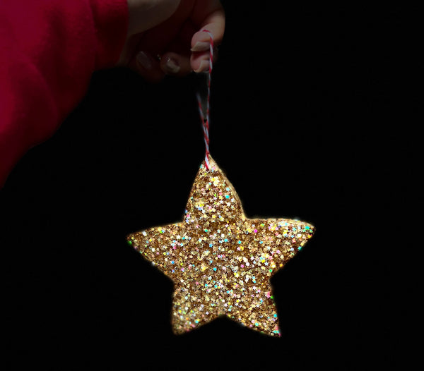 Christmas ornament - oversized gold star