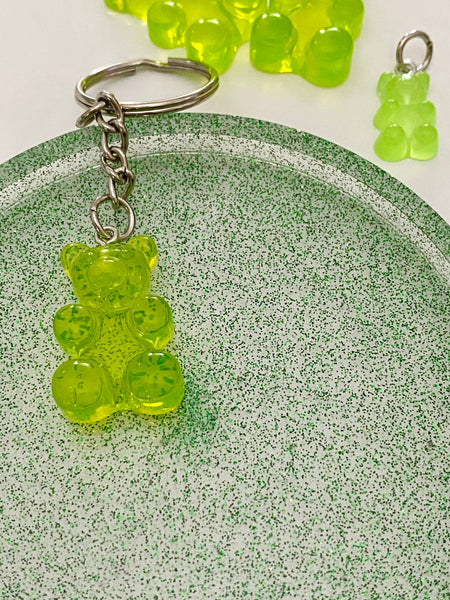 Green Mochi Gummy Bear Squishy Keychain on Mercari
