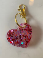 Confetti heart keychain!