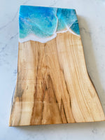 Ocean resin board with multiple hand poured layers