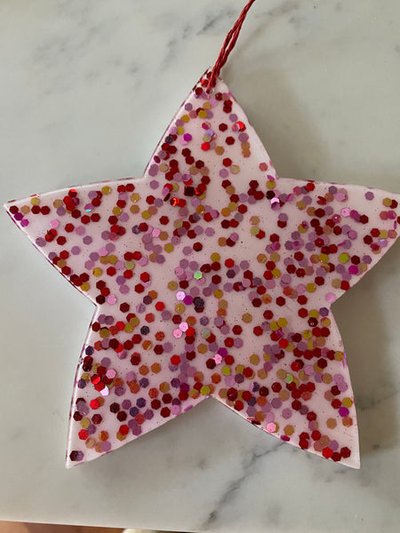 Christmas ornament - Oversized geometric confetti star