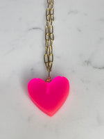 Neon heart necklace