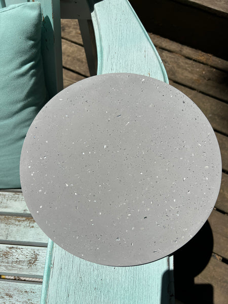 Grey tray with terrazzo mirror flecks